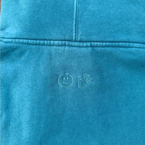 GUC Glossier Limited Edition Embroidered Soft Sage Teal Hoodie - Picture 6 of 8
